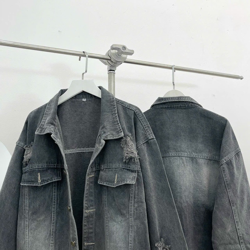Áo khoác jean xám