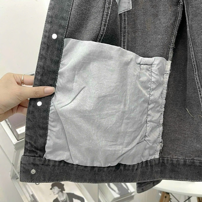 Áo khoác jean xám