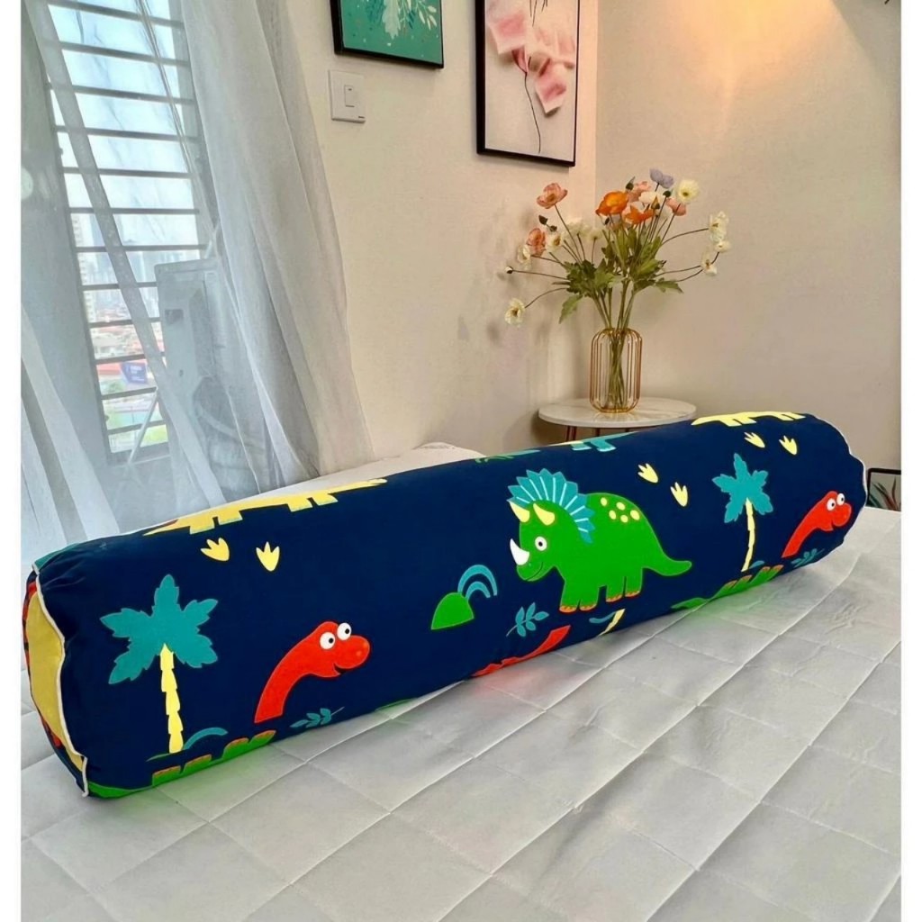 Vỏ gối ôm ZingZingMart cotton 100 kích thước 35 x 95 cm có khóa kéo dọc