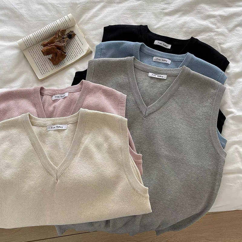 20YOUNG - Áo gile mùa đông màu pastel