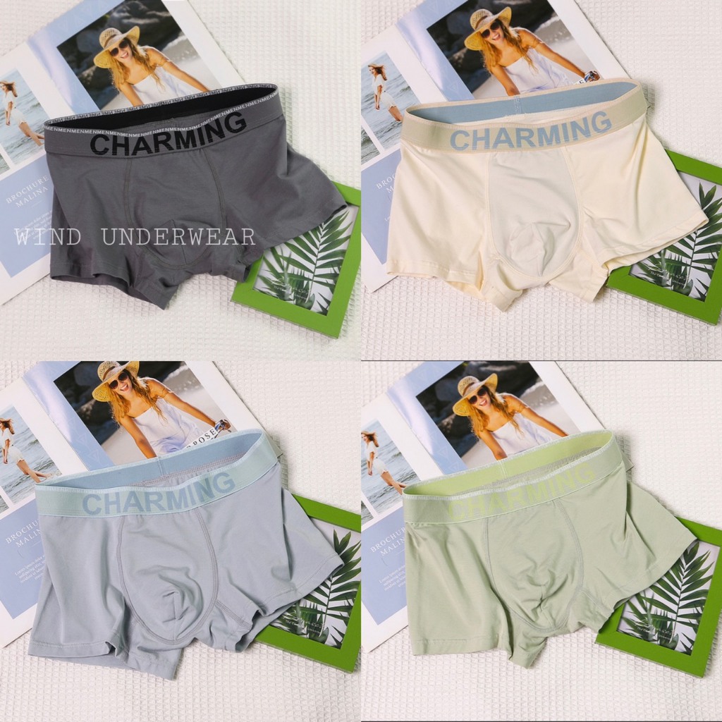 Quần sịp nam cao cấp boxer đùi chất vải cotton co giãn tốt siêu thấm hút mồ hôi WIND CHARMING