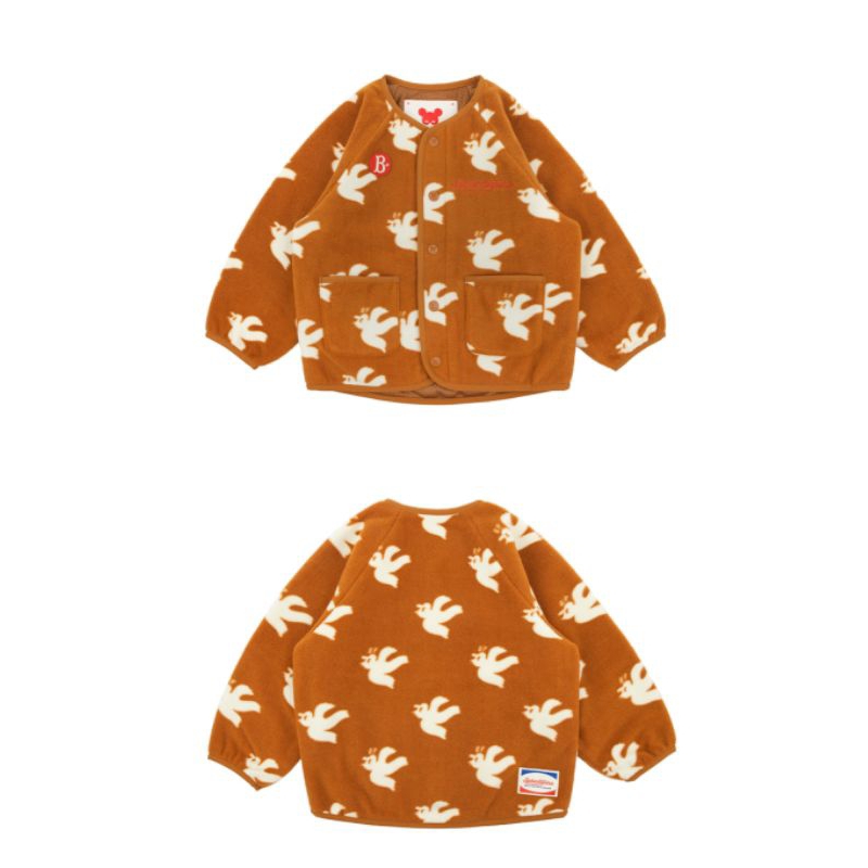 -Set áo khoác+quần lông ấm Bebedepino VN xuất Hàn