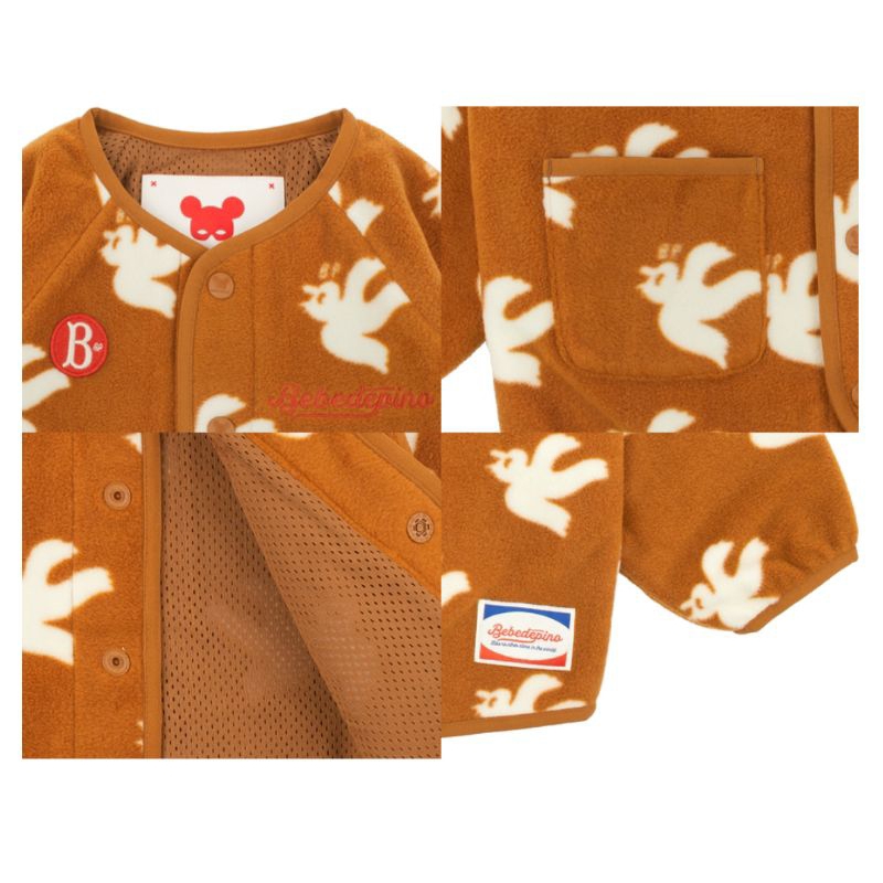 -Set áo khoác+quần lông ấm Bebedepino VN xuất Hàn