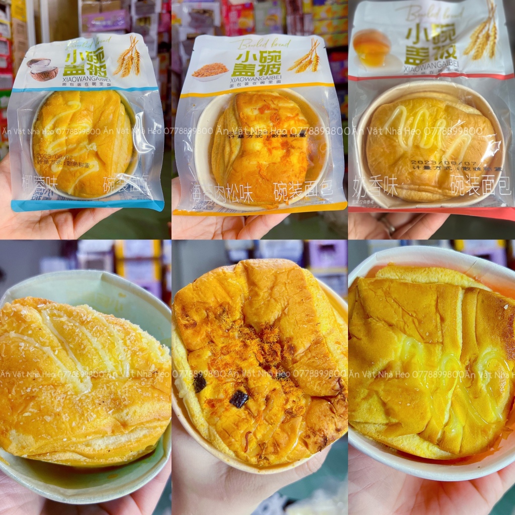 set 12 Cupcake ngàn lớp sốt salad vị chà bông /bơ trứng/dừa