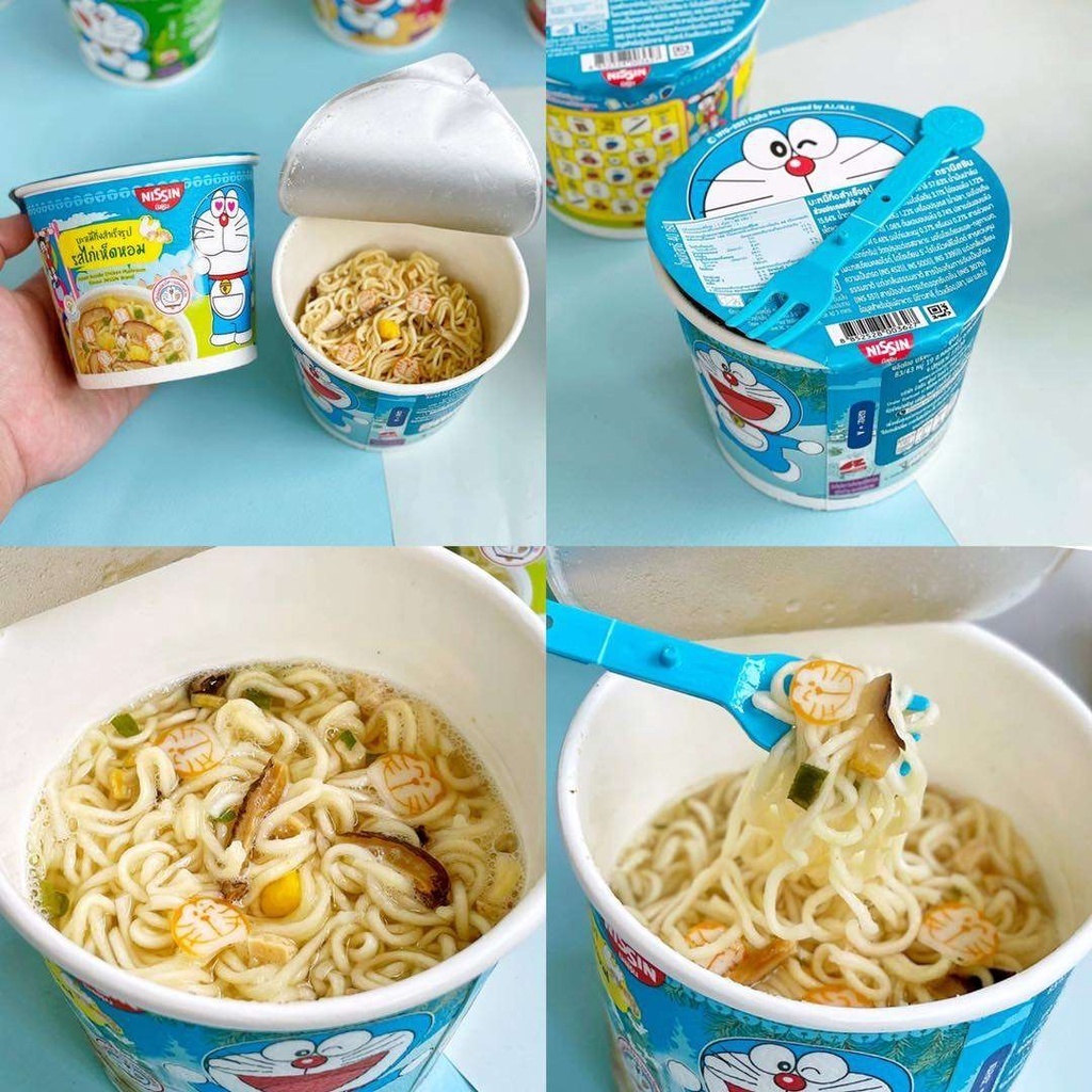 Mì tôm DOREMON NISSIN Thái Lan cho bé hộp 40gr date mới lóc 6 hộp