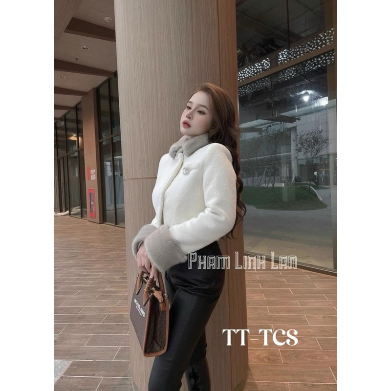 Áo khoác lông qcc sang chảnh