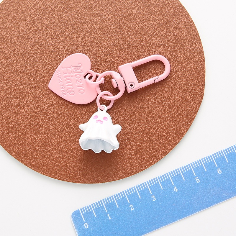 Móc Khóa Mini Ma Nhỏ Màu Đen Hồng Dễ Thương