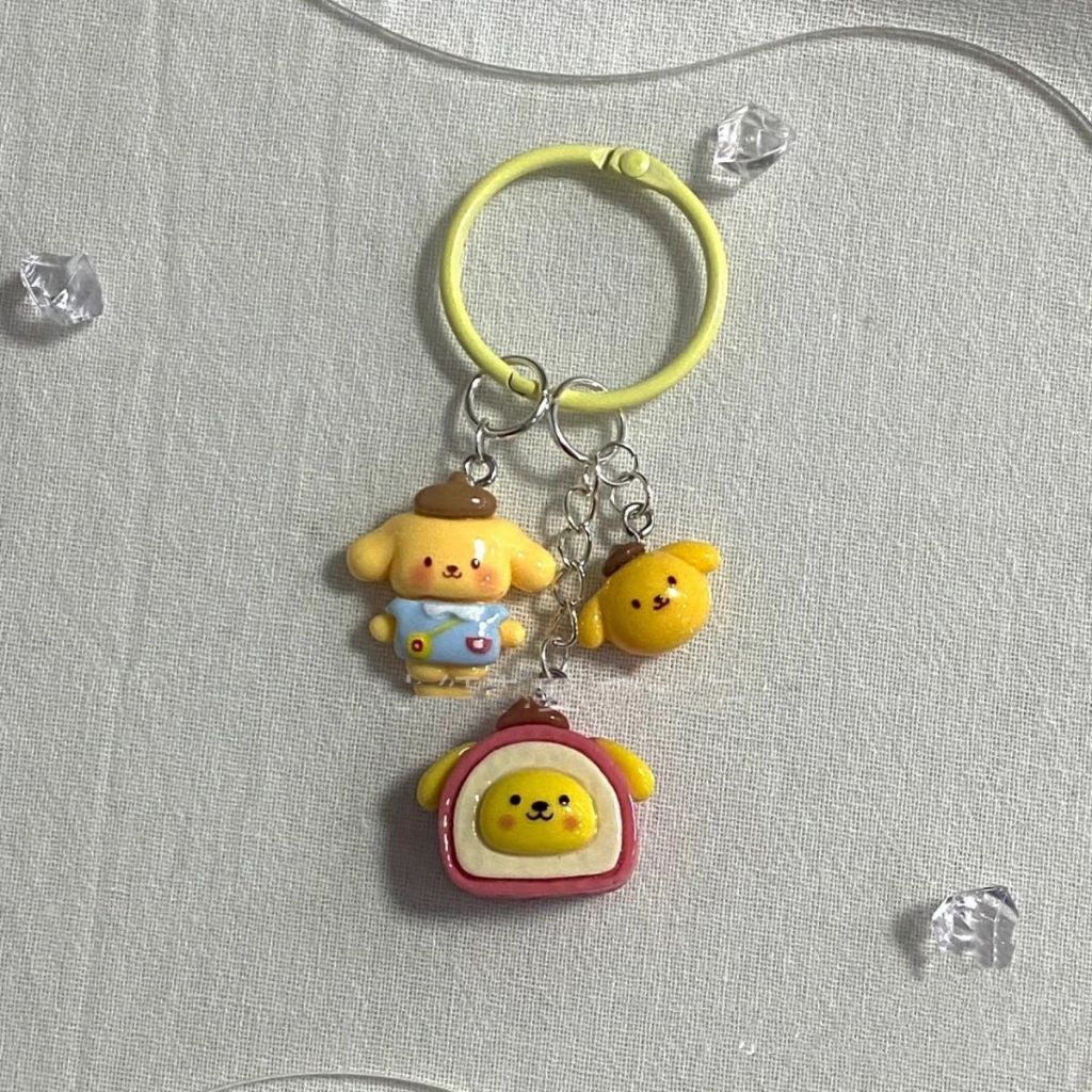 Móc khóa mini hoạt hình 3 bạn nhỏ đáng yêu