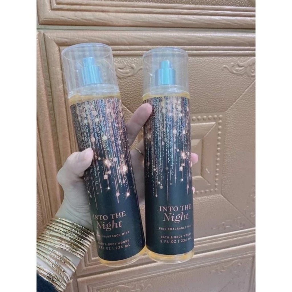 Xịt thơm INTO THE NIGHT bath and body works chai cao 236ml cực thơm
