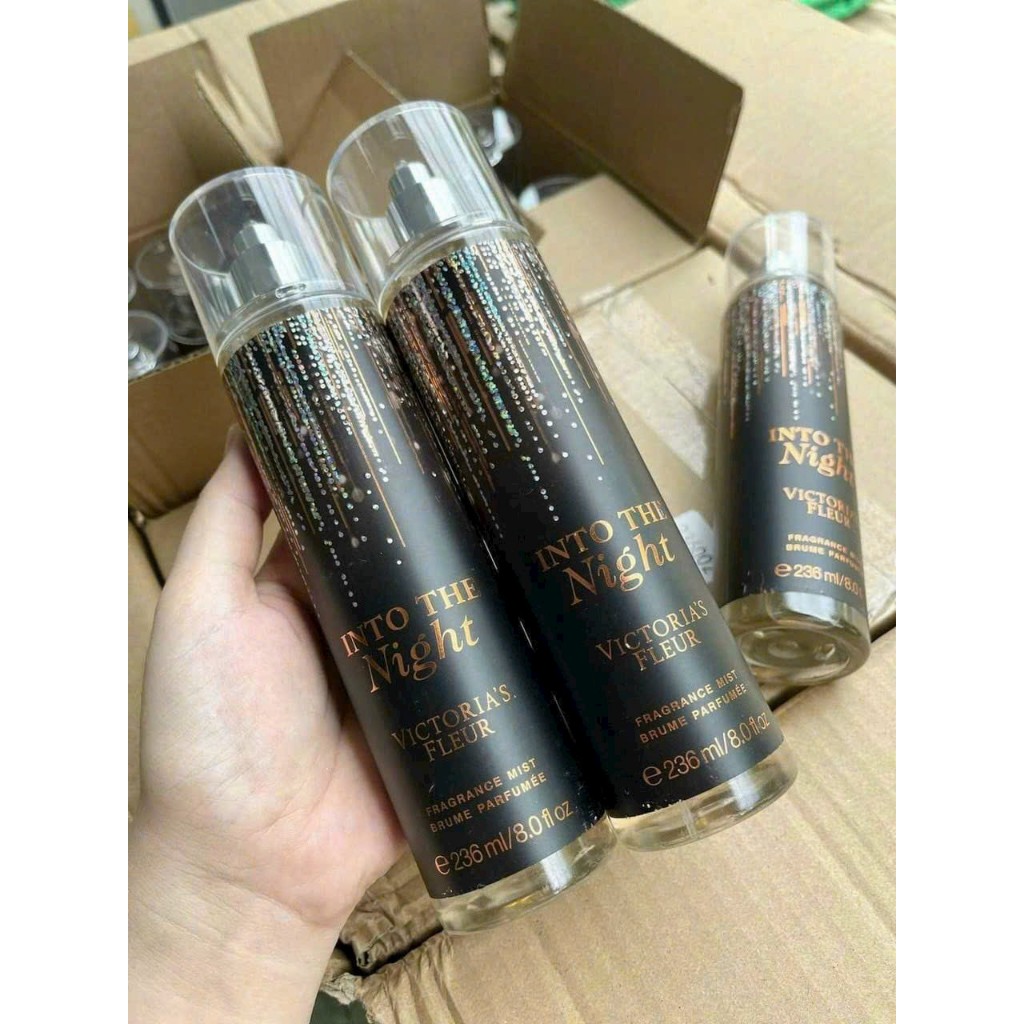 Xịt thơm INTO THE NIGHT bath and body works chai cao 236ml cực thơm