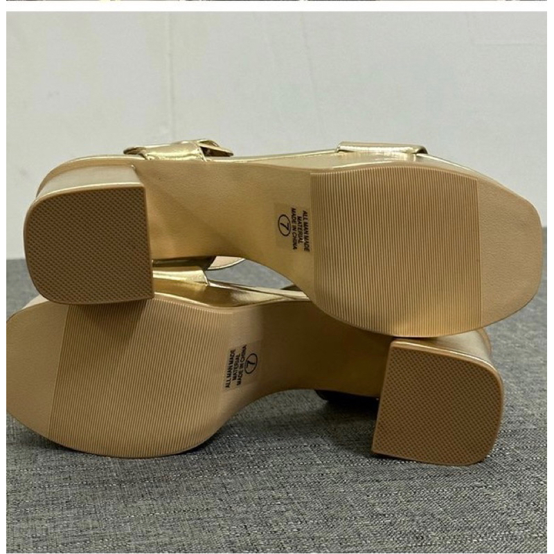 ORDER 🍂 Giày quai ngang nhũ vàng gót trụ 10cm 35-41 xuất Âu