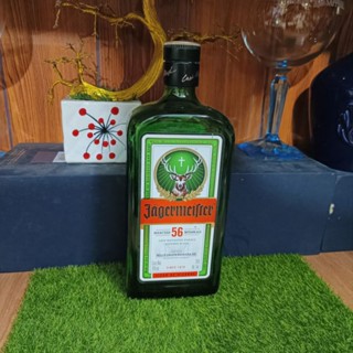 Vỏ chai rượu ngoại Jangermeifter 56 700ml xuất xứ Germany trưng bày decor mới 99% (chai rỗng)