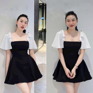 (ĐẦM BIGSIZE 50KG ĐẾN 90KG ) đầm tay cánh tiên đính chamr