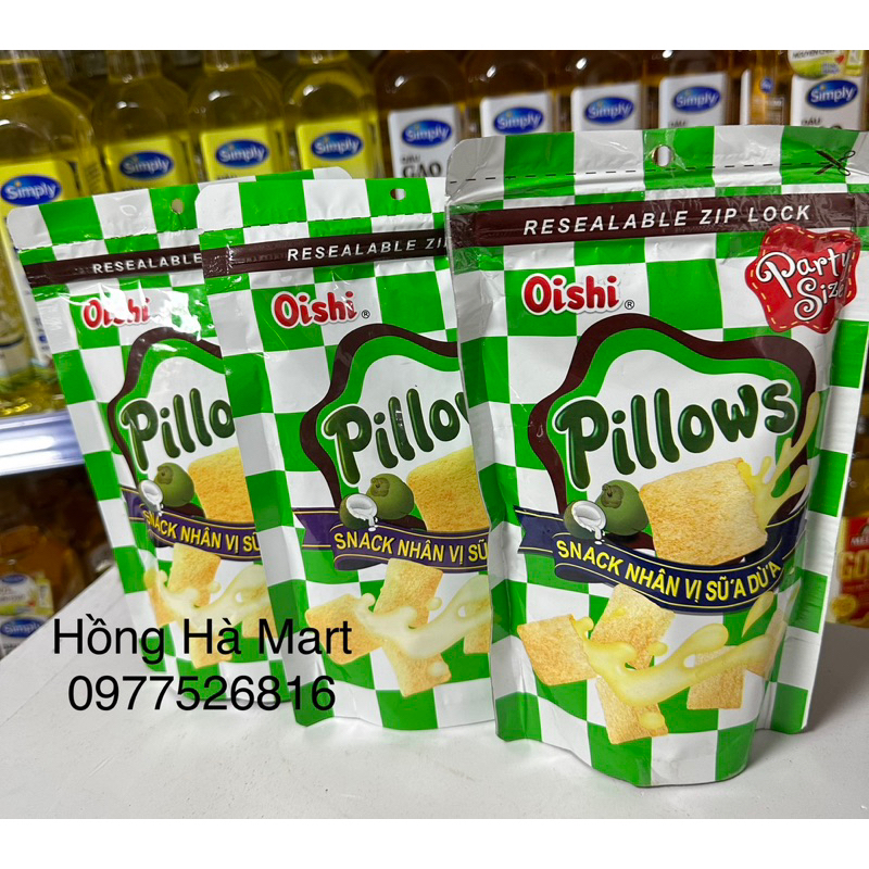 Snack Nhân Vị Sữa Dừa - Socola Pillows Oishi 85g