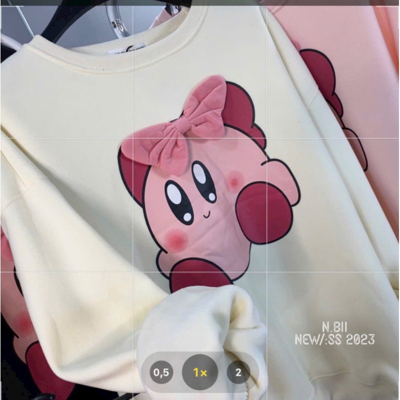 Áo nỉ in hình cute đính nơ trong lót lông
