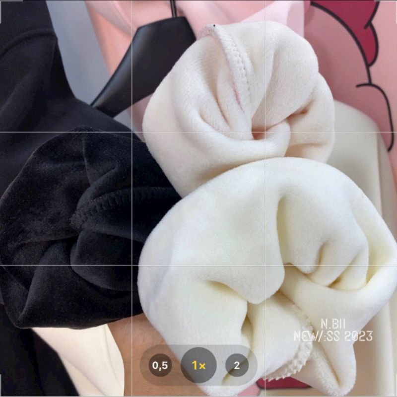 Áo nỉ in hình cute đính nơ trong lót lông