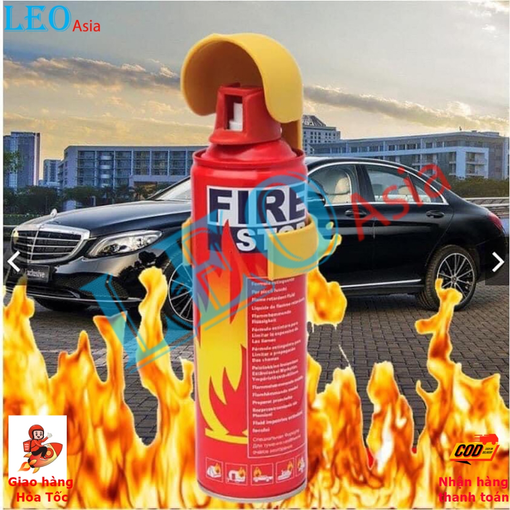 Bình Chữa Cháy Xe Hơi Fire Stop 1000ml Foam An Toàn Di Động Với Sức Mạnh Chữa Cháy