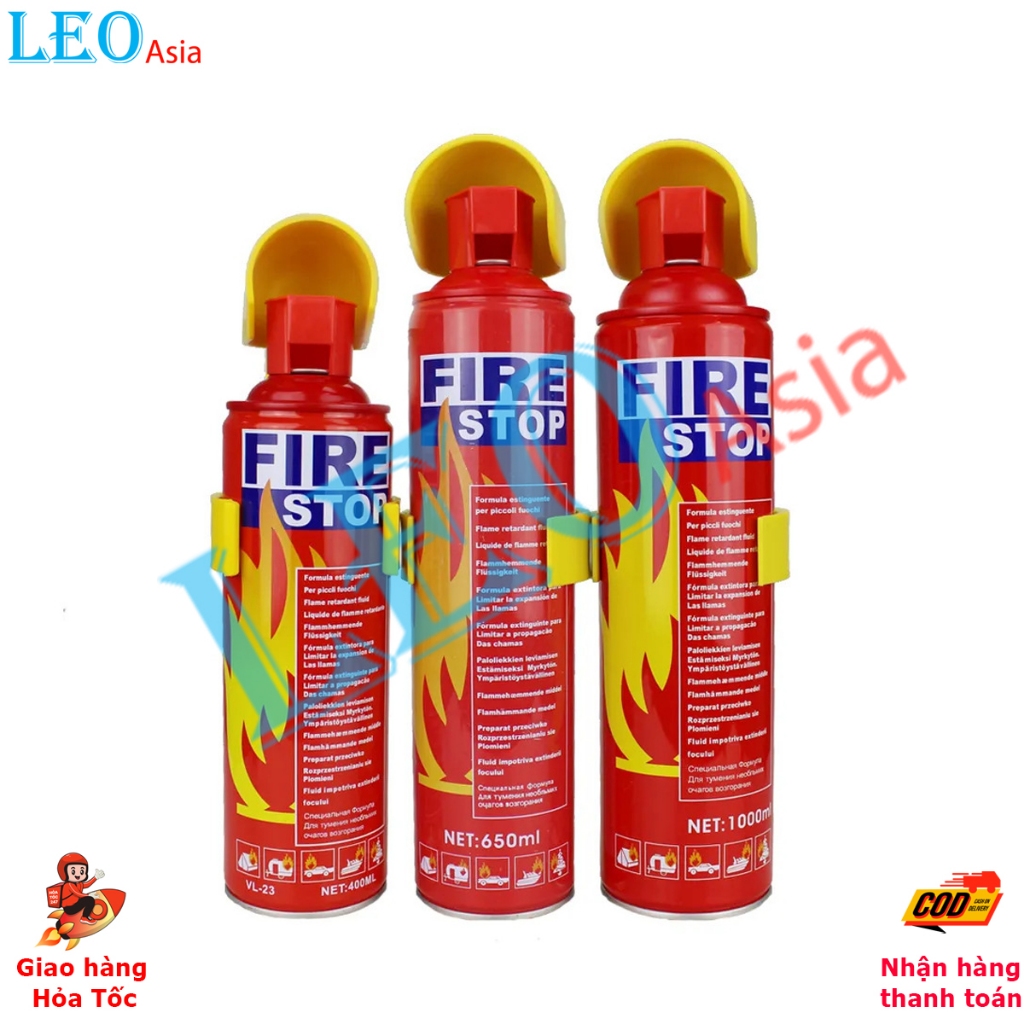 Bình Chữa Cháy Xe Hơi Fire Stop 1000ml Foam An Toàn Di Động Với Sức Mạnh Chữa Cháy