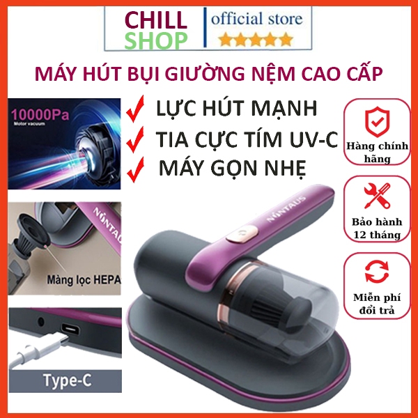 Máy hút bụi giường nệm - Máy hút bụi mini không dây sạc pin có tia UV khử khuẩn - Hút bụi giường đệm, chăn ga, ghế sofa