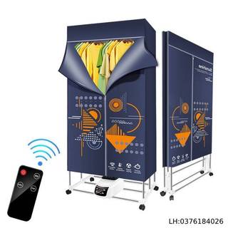 Tủ sấy quần áo - máy sấy quần áo - ion khử khuẩn - công suất lớn 1500w siêu nhanh - gấp gọn tiện lợi - dễ dàng di chuyển