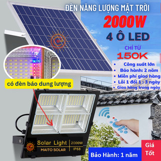 Đèn led năng lượng mặt trời ngoài trời và sân vườn 3000W, 1500W, 1000W, 500W ,  BH 12 Tháng