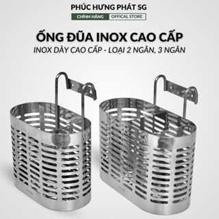 Ống Dày Đựng Đũa Muỗng Giá Để Đũa Thìa Loại 2 và 3 ngăn