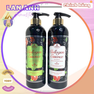Cặp dầu gội Yody Collagne Essence 800mlx2 Dầu gội hương nước hoa Chống rụng tóc Dưỡng tóc mềm mượt Dầu gội thơm lâu