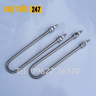 Thanh điện trở đun nước chữ U chiều dài 20cm điện áp 220v (điện trở nồi phở,nồi hơi,nồi nấu cháo)