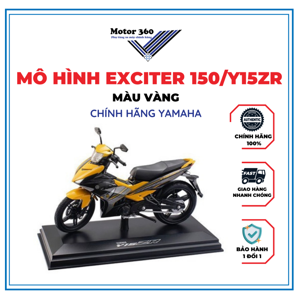 Mô hình Exciter 150 / Y15ZR màu vàng chính hãng YAMAHA