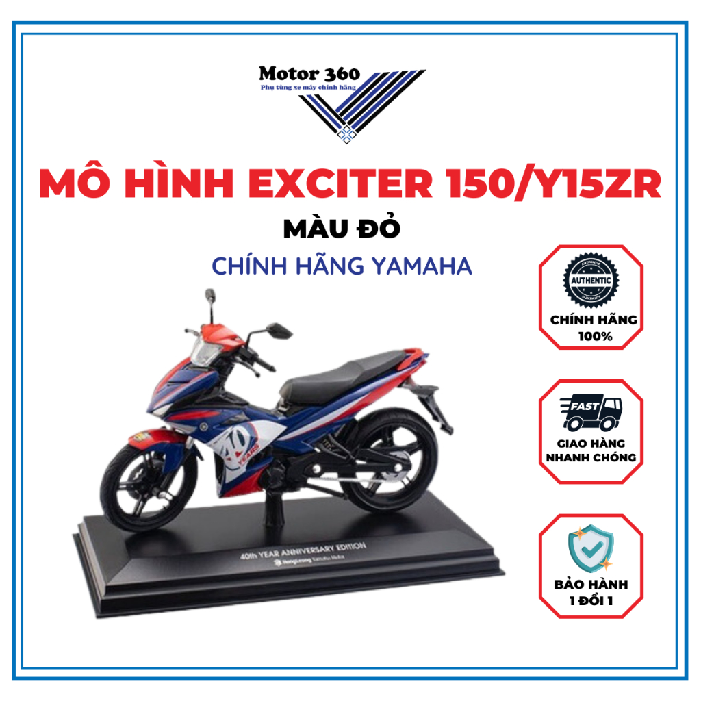 Mô hình Exciter 150 / Y15ZR màu đỏ chính hãng YAMAHA