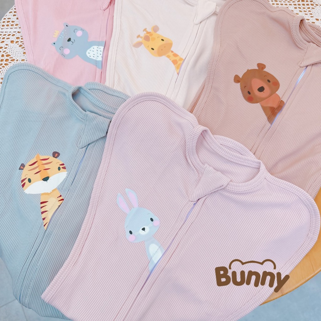 Nhộng chũn cho bé, nhộng ngủ vải tăm lụa Hàn KidsWorld Bunny giải pháp cho bé có giấc ngủ ngon và sâu