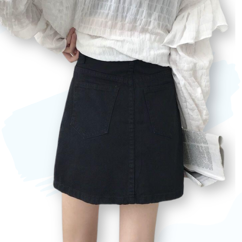 Chân Váy Ngắn Kaki Madela Kiểu Dáng Chữ A Công Sở Lịch Sự, Váy Kaki Ngắn Lưng Cao Chất Kaki Dày Dặn