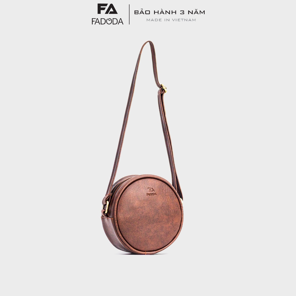 Túi đeo chéo nữ mini FA DO DA FN04 hình hộp tròn đựng vừa tất cả các dòng điện thoại
