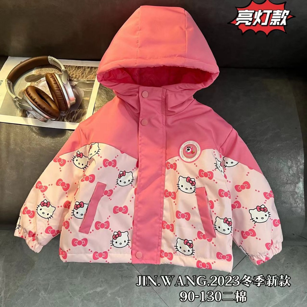 Áo phao bé gái, Áo khoác cho bé 1-6 tuổi siêu nhẹ in hình ngộ nghĩnh kiểu dáng khỏe khoán thời trang
