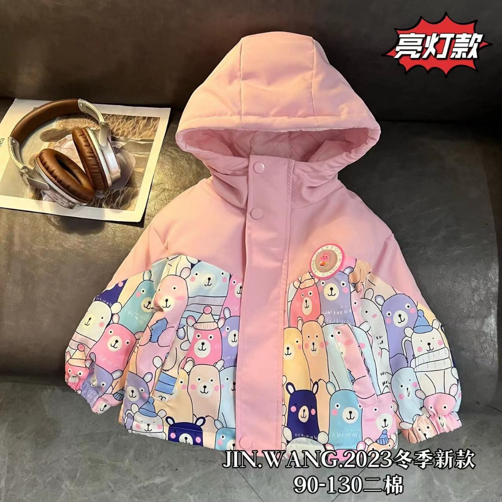 Áo phao bé gái, Áo khoác cho bé 1-6 tuổi siêu nhẹ in hình ngộ nghĩnh kiểu dáng khỏe khoán thời trang