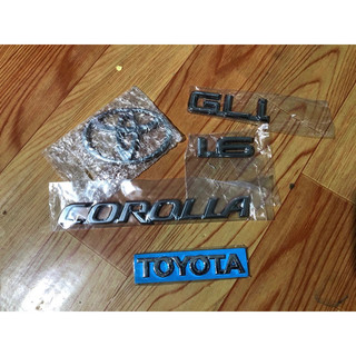 Bộ logo chữ nổi toyota corolla 1.6 gli 5 món