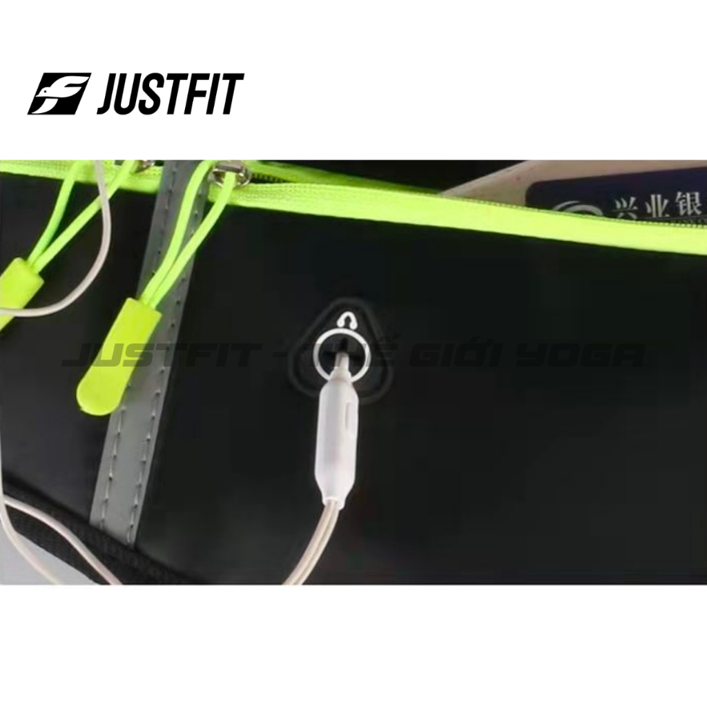 JUSTFIT Đai chạy bộ CB02, có phản quang, có túi đựng bình nước, điện thoại