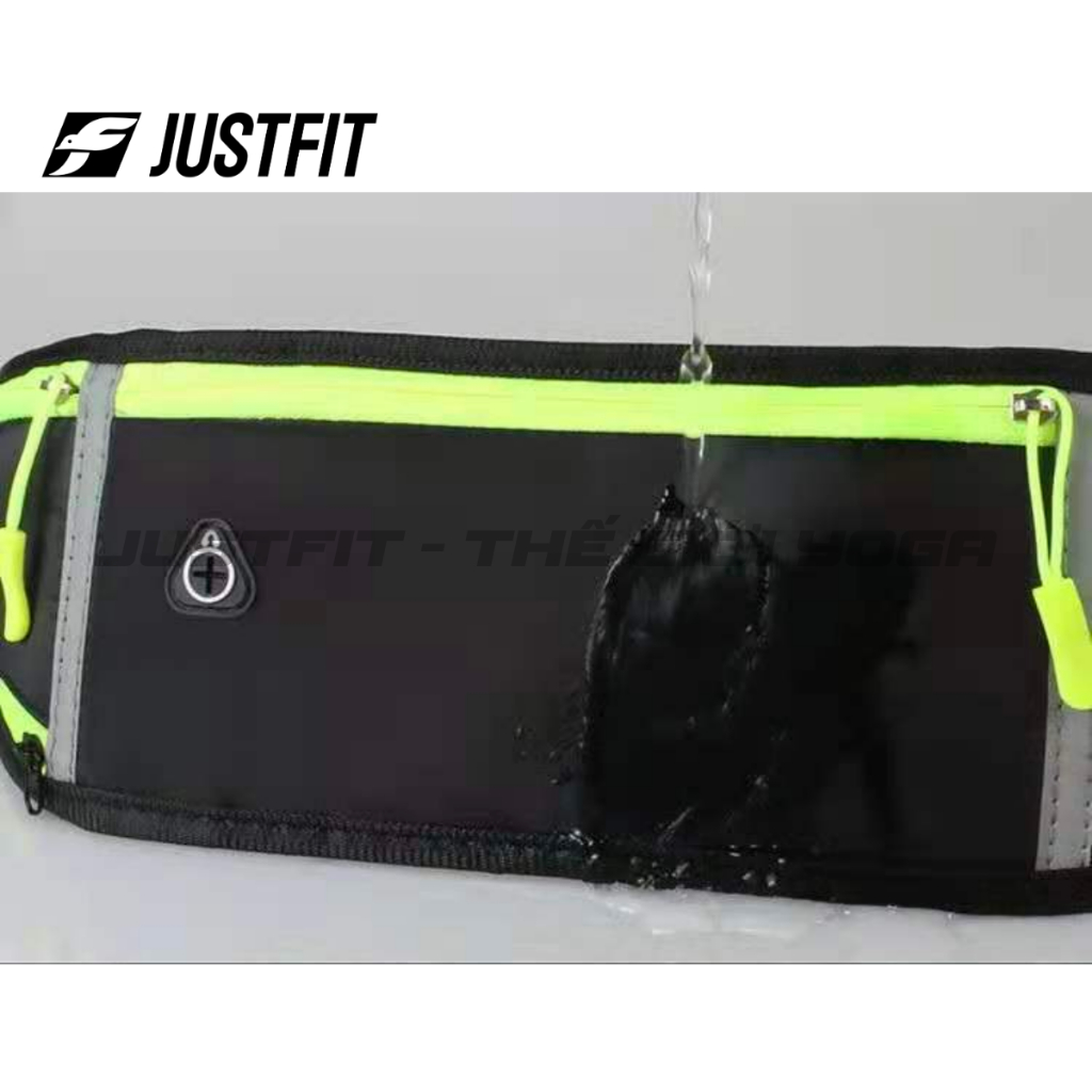 JUSTFIT Đai chạy bộ CB02, có phản quang, có túi đựng bình nước, điện thoại