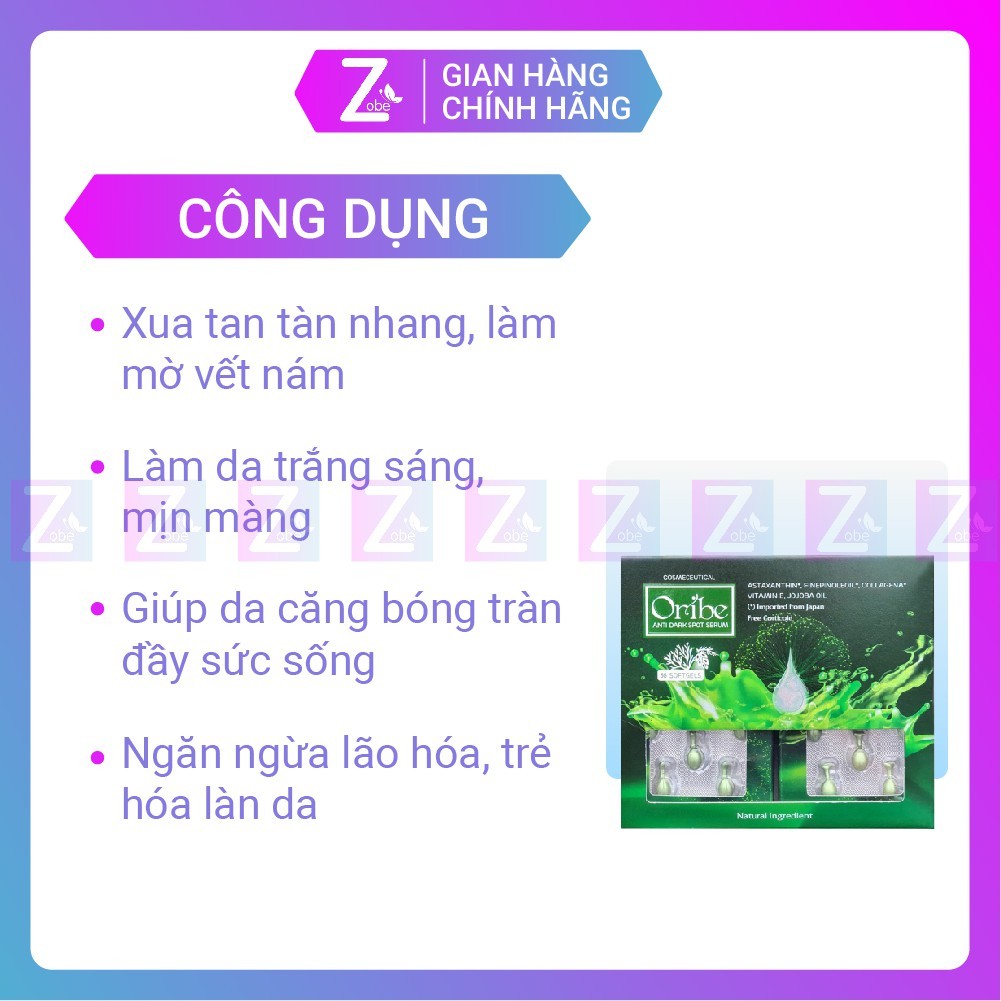 Viên Serum Trắng Da Mờ Nám Chống Lão Hóa Oribe Vỉ 36 Viên