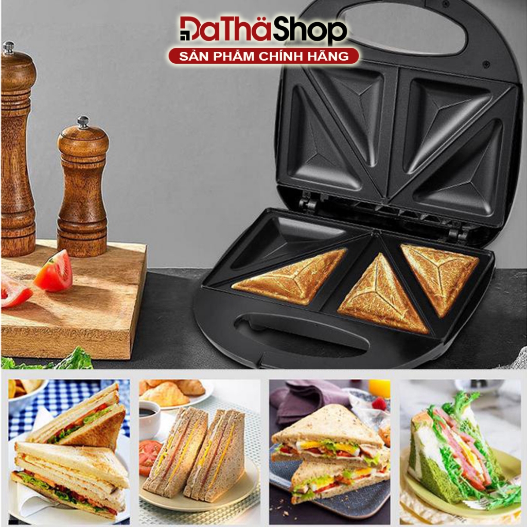 Máy Kẹp Bánh Mì SOKANY 8 Khay Chống Dính Tốt, Công Suất Lớn Tới 800W Giúp Máy Nướng Bánh Nhanh Chóng