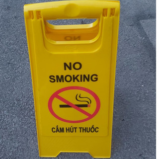 Biển cảnh báo chữ a cấm hút thuốc no smoking