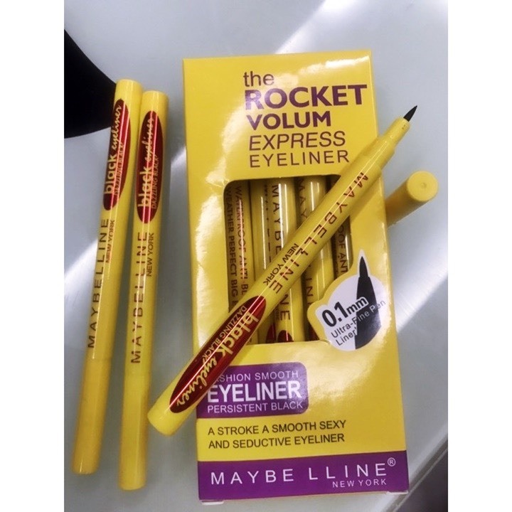 Bút Kẻ Mắt Nước Maybelline Lâu Trôi Chống Nước, Siêu Mảnh 0.1mm