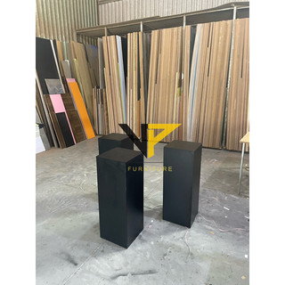 Bục trưng bày, bục decor gỗ công nghiệp mdf full đen