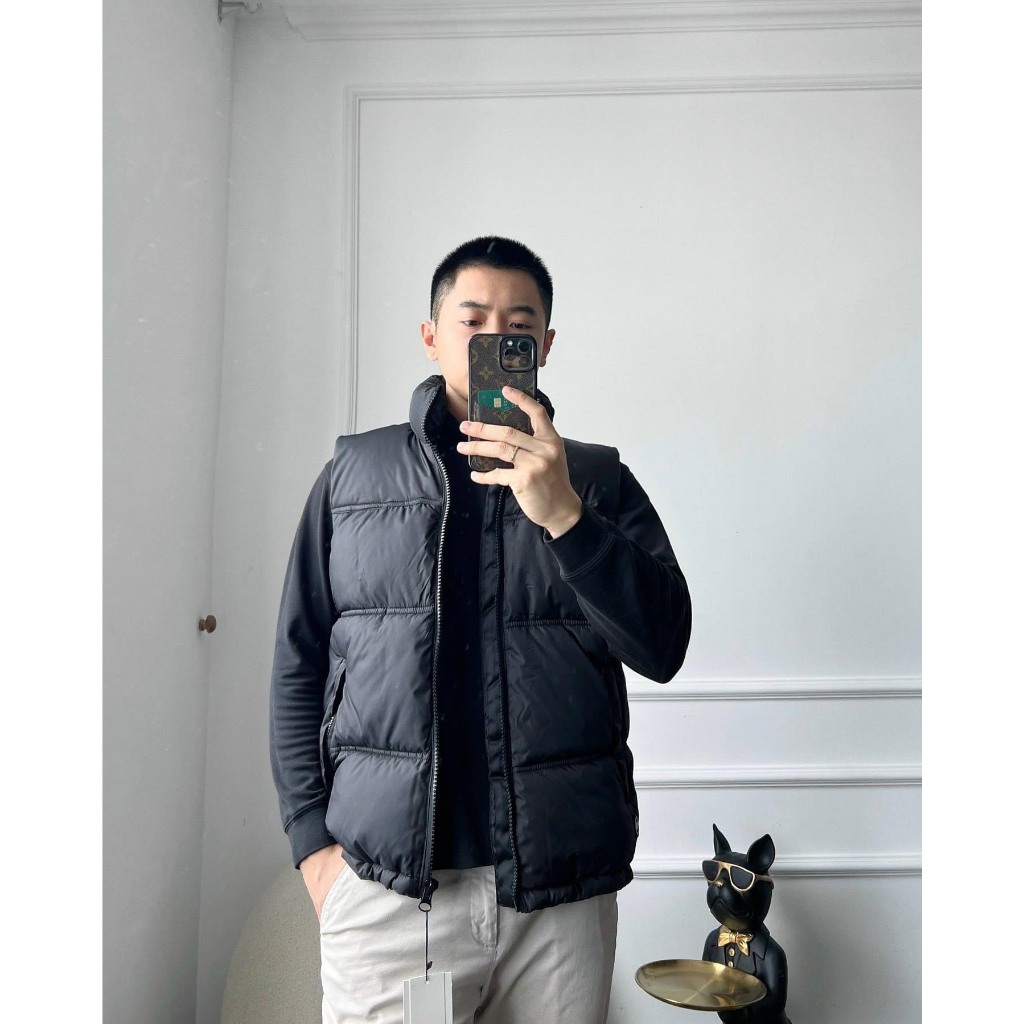 Áo khoác phao Gile DNWR outerwwear ZA.RA Man túi trong lót lông vũ nhẹ nhàng