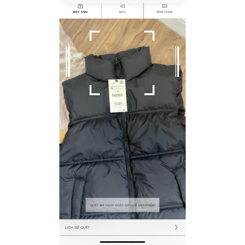 Áo khoác phao Gile DNWR outerwwear ZA.RA Man túi trong lót lông vũ nhẹ nhàng