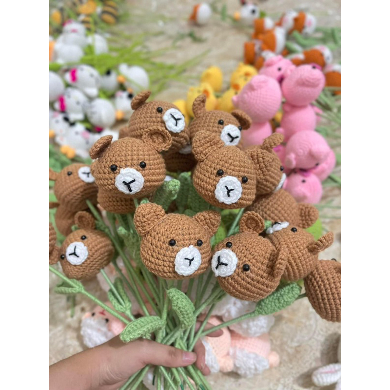 Hoa len hình thú cưng ngộ nghĩnh quà tặng 20-10,8-3 cho các chị em