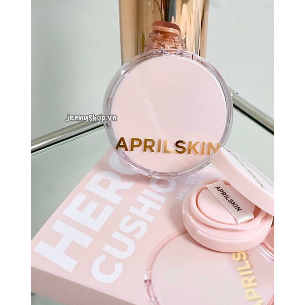 Set Phấn Nước April Skin Blossom Hero Mini Cushion Limited Edition
