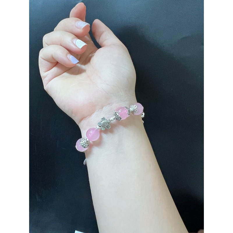 Vòng tay TA hồng Mix charm