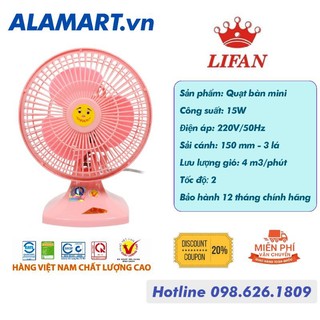Quạt bàn Lifan B-106 sử dụng văn phòng siêu cute
