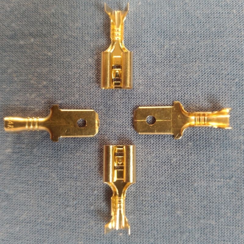 Cos cắm, cos loa, jack loa 2.8mm, 4.8mm, 6.3mm kèm Vỏ bọc silicon cách điện.